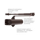 Доводчик накладной RYOBI 2550 DS-2550 DARK BRONZE BC STD HO ARM EN 1-4 до 80кг 1100мм 