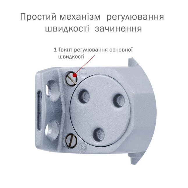 Дотягувач накладний RYOBI 2550 DS-2550P SILVER BC PRL_HO_ARM EN_1-4 до_80кг 1100мм