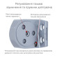 Доводчик накладной RYOBI 2550 DS-2550T SILVER BC SLD HO ARM EN 1-2 до 45кг 900мм 