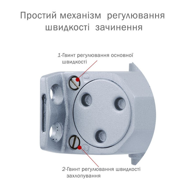 Дотягувач накладний RYOBI *8800 8803 SILVER UNIV_ARM EN_2/3 65кг 965мм FIRE