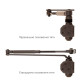 Доводчик накладной RYOBI 2000 D-2005V DARK BRONZE BC UNIV ARM EN 3/4/5 до 100кг 1250мм FIRE 