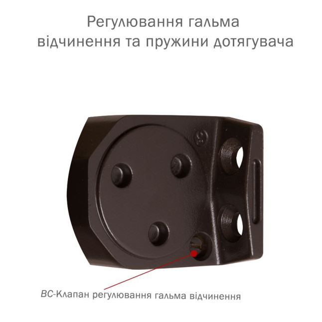 Доводчик накладной RYOBI 2000 D-2050T DARK BRONZE BC SLD ARM EN 3 60кг 950мм FIRE Доводчик накладной RYOBI 2000 D-2050T DARK BRONZE BC SLD ARM EN 3 60кг 950мм FIRE
