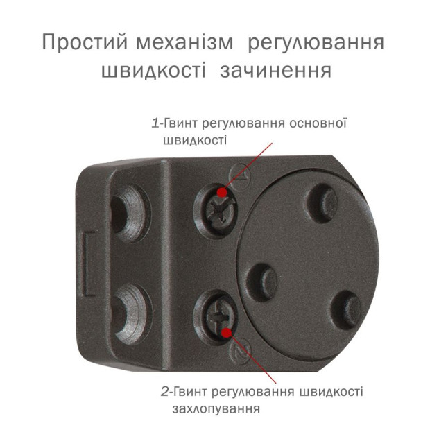 Доводчик накладной RYOBI * 9900 9903 SILVER BRONZ STD ARM EN 2 / 3 до 65кг 965мм 