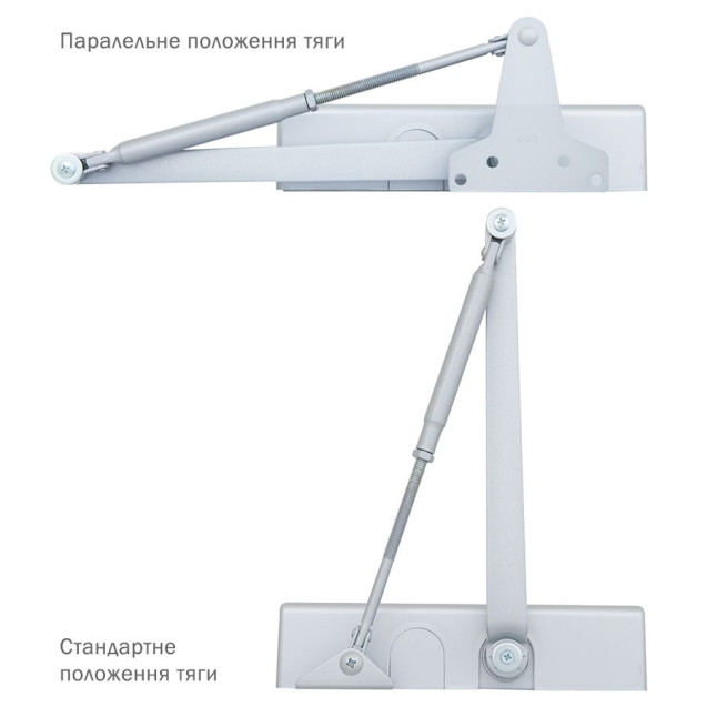 Доводчик накладной RYOBI * 1500 D-1554 Silver UNIV ARM EN 2 / 3/4 ДО 80КГ 1100мм FIRE Доводчик накладной RYOBI * 1500 D-1554 Silver UNIV ARM EN 2 / 3/4 ДО 80КГ 1100мм FIRE