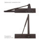 Доводчик накладной RYOBI 2000 D-2055V DARK BRONZE BC UNIV ARM EN 3/4/5 до 100кг 1250мм FIRE 