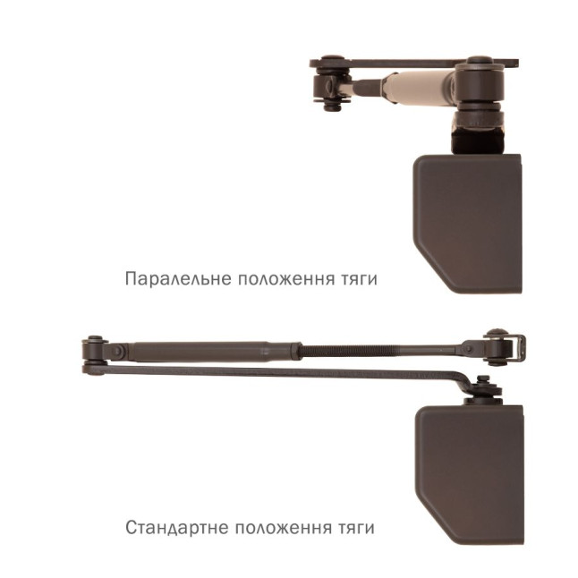 Доводчик накладной RYOBI 2000 D-2055V DARK BRONZE BC UNIV ARM EN 3/4/5 до 100кг 1250мм FIRE 