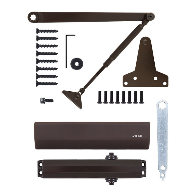Доводчик накладной RYOBI 2000 D-2055V DARK BRONZE BC UNIV ARM EN 3/4/5 до 100кг 1250мм FIRE 