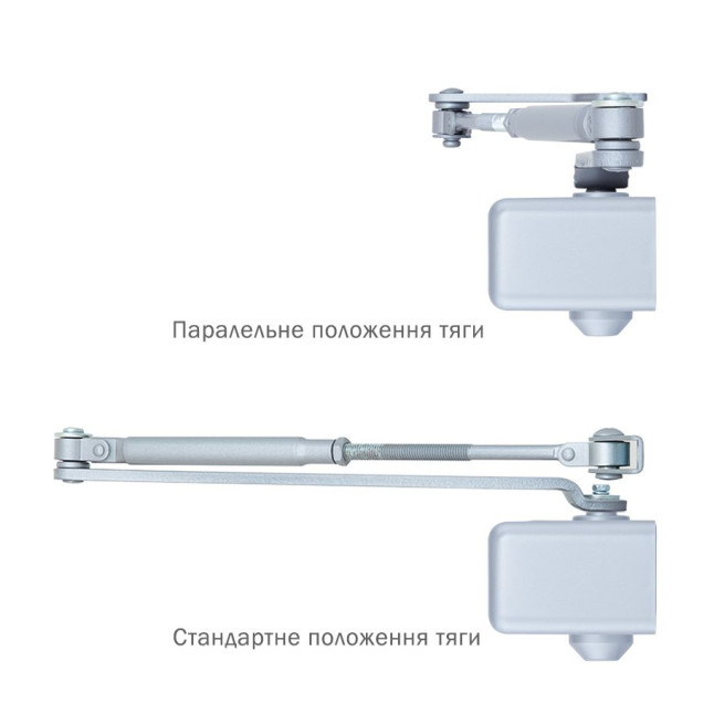 Дотягувач накладний RYOBI *8800 8853 SILVER UNIV_ARM EN_2/3 65кг 965мм Дотягувач накладний RYOBI *8800 8853 SILVER UNIV_ARM EN_2/3 65кг 965мм