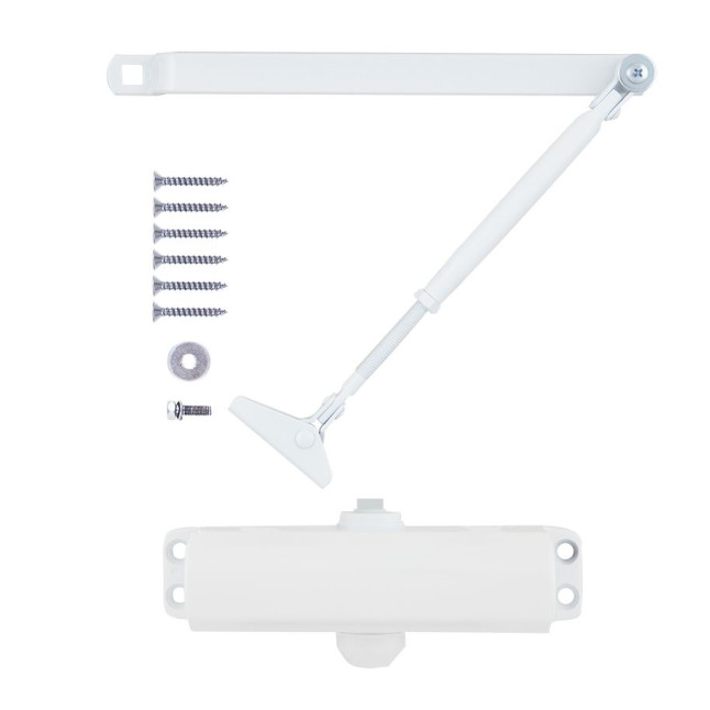 Доводчик накладной RYOBI *9900 9903 GLOSSY WHITE STD ARM EN 2 / 3 до 65кг 965мм 