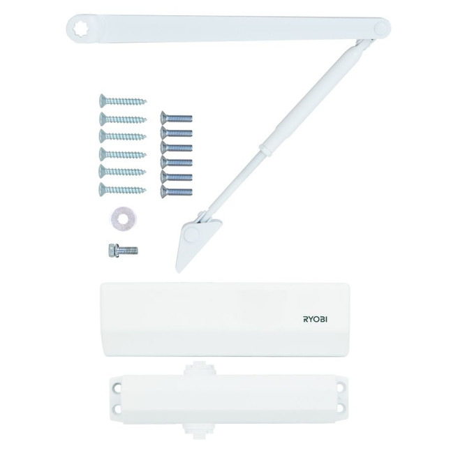 Дотягувач накладний RYOBI *1500 D-1554 GLOSSY_WHITE STD_ARM EN_2/3/4 до_80кг 1100мм FIRE