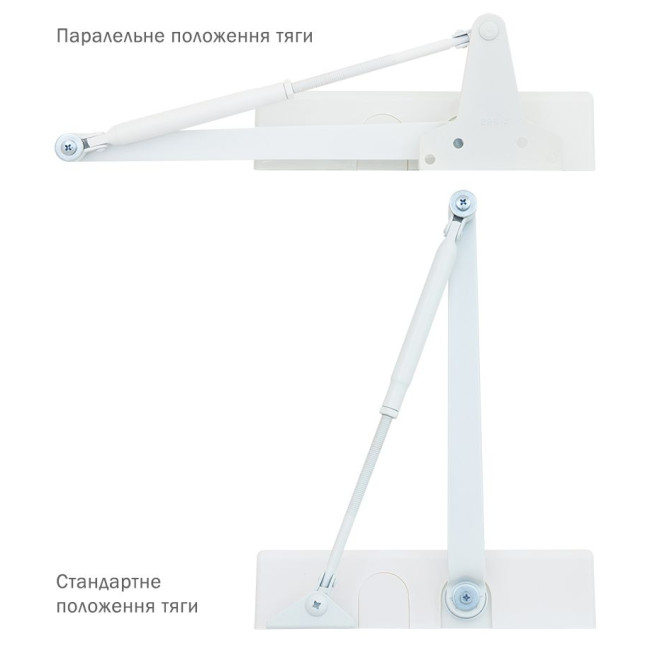 Дотягувач накладний RYOBI *1500 D-1554 GLOSSY_WHITE UNIV_ARM EN_2/3/4 до_80кг 1100мм FIRE