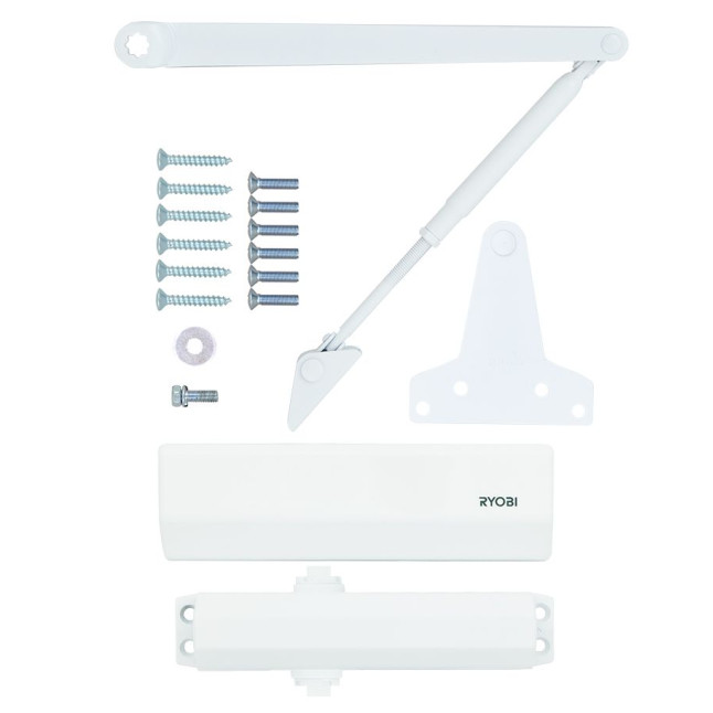 Дотягувач накладний RYOBI *1500 D-1554 GLOSSY_WHITE UNIV_ARM EN_2/3/4 до_80кг 1100мм FIRE