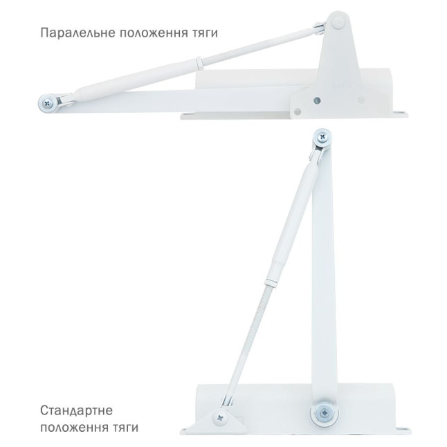 Дотягувач накладний RYOBI *1500 D-1504 GLOSSY_WHITE UNIV_ARM EN_2/3/4 до_80кг 1100мм FIRE