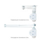 Дотягувач накладний RYOBI *1500 D-1504 GLOSSY_WHITE UNIV_ARM EN_2/3/4 до_80кг 1100мм FIRE