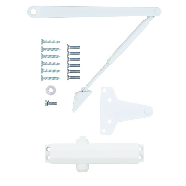 Дотягувач накладний RYOBI *1500 D-1504 GLOSSY_WHITE UNIV_ARM EN_2/3/4 до_80кг 1100мм FIRE