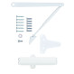 Дотягувач накладний RYOBI *1500 D-1504 GLOSSY_WHITE UNIV_ARM EN_2/3/4 до_80кг 1100мм FIRE