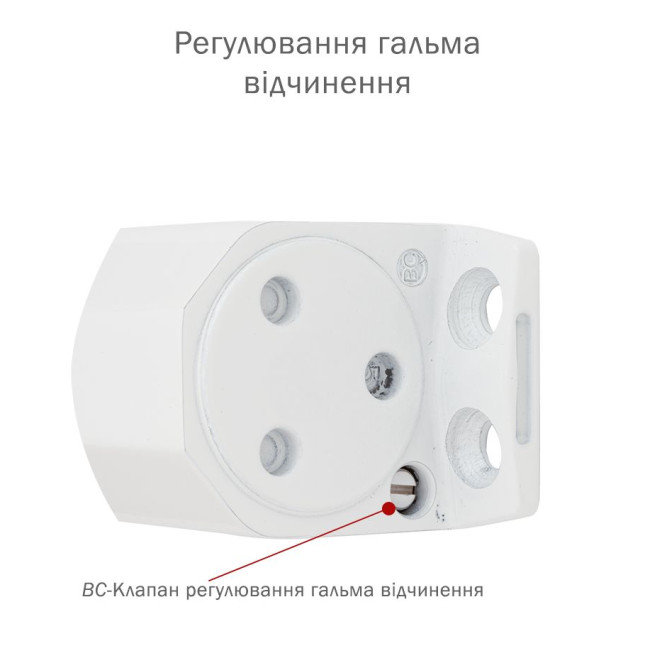 Дотягувач накладний RYOBI 2000 D-2055V GLOSSY_WHITE BC STD_ARM EN_3/4/5 до_100кг 1250мм FIRE