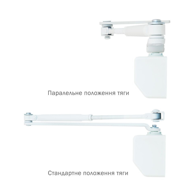 Дотягувач накладний RYOBI 2550 D-2550 GLOSSY_WHITE BC UNIV_ARM EN_1-4 до_80кг 1100мм FIRE