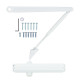 Дотягувач накладний RYOBI 2000 D-2005V GLOSSY_WHITE BC STD_ARM EN_3/4/5 до_100кг 1250мм FIRE