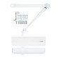 Доводчик накладной RYOBI 2550 DS-2550 GLOSSY WHITE BC STD HO ARM EN 1-4 до 80кг 1100мм 