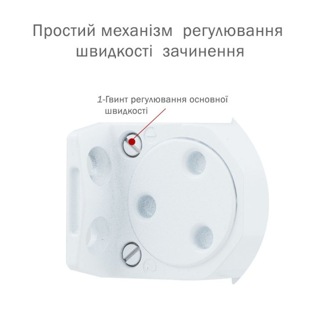 Доводчик накладной RYOBI 2000 DS-2055P GLOSSY WHITE BC PRL HO ARM EN 3/4 до 80кг 1100мм 