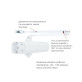 Дотягувач накладний RYOBI *1500 DS-1554P GLOSSY_WHITE PRL_HO_ARM EN_2/3 до_60кг 965мм