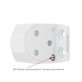 Доводчик накладной RYOBI 2000 D-2005V GLOSSY WHITE BC UNIV ARM EN 3/4/5 до 100кг 1250мм FIRE 