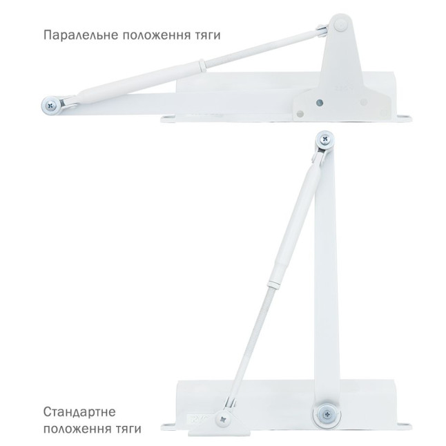 Доводчик накладной RYOBI 2000 D-2005V GLOSSY WHITE BC UNIV ARM EN 3/4/5 до 100кг 1250мм FIRE 