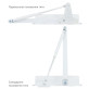 Доводчик накладной RYOBI 2000 D-2005V GLOSSY WHITE BC UNIV ARM EN 3/4/5 до 100кг 1250мм FIRE 
