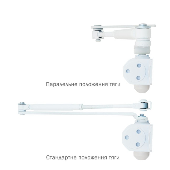 Доводчик накладной RYOBI 2000 D-2005V GLOSSY WHITE BC UNIV ARM EN 3/4/5 до 100кг 1250мм FIRE 