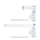 Доводчик накладной RYOBI 2000 D-2005V GLOSSY WHITE BC UNIV ARM EN 3/4/5 до 100кг 1250мм FIRE 