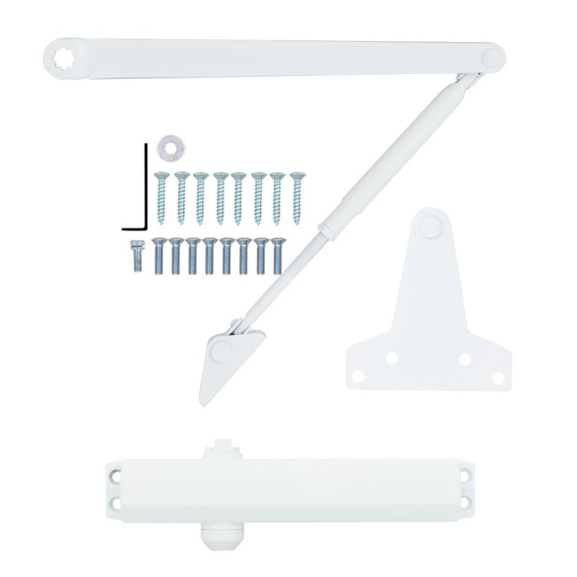 Доводчик накладной RYOBI 2000 D-2005V GLOSSY WHITE BC UNIV ARM EN 3/4/5 до 100кг 1250мм FIRE 