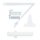 Доводчик накладной RYOBI 2000 D-2005V GLOSSY WHITE BC UNIV ARM EN 3/4/5 до 100кг 1250мм FIRE 