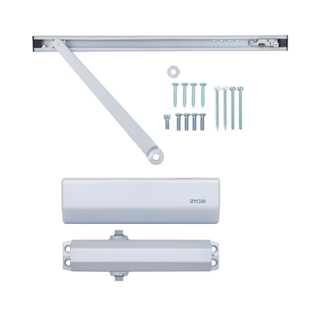 Доводчик накладной RYOBI * 1500 DS-1554T SILVER SLD HO ARM EN 2 до 45кг 900мм 