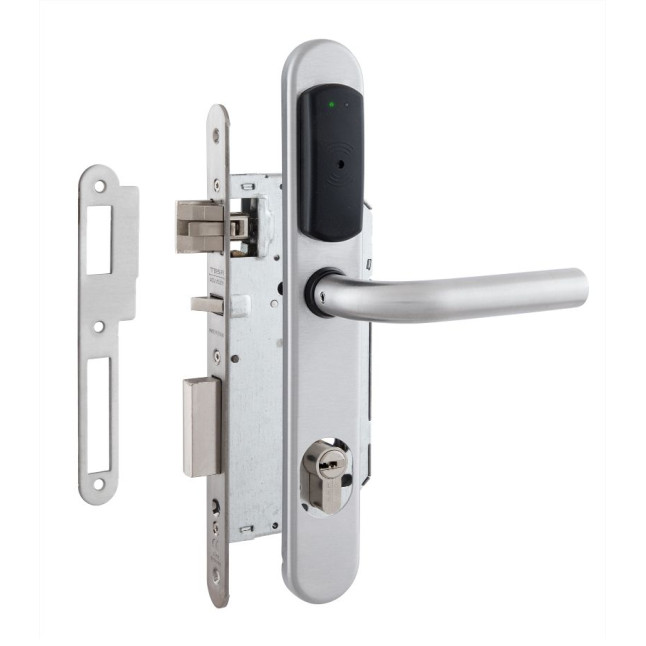 Замок карточный автономный TESA SPY STD MIFARE 13.56Mhz SS UNIV 85мм 30-80мм VECTOR P+H 2UB0 BS50 FP20 rounded 