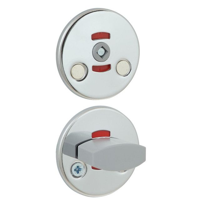 Щиток Abloy LH001 WC FIN ROUND хром полированный 40мм насквозь FE CR комплект, шток 5мм