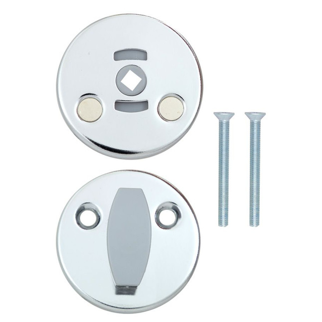 Щиток Abloy LH001 WC FIN ROUND хром полированный 40мм насквозь FE CR комплект, шток 5мм