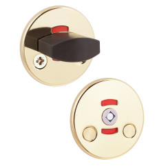 Щиток Abloy LH001 WC FIN ROUND лак золотистый 40мм насквозь FE KULA комплект, шток 5мм