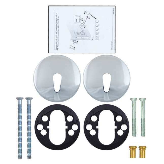 Щиток Abloy LH002 A ROUND хром полированный 38-60мм универсальное MS CR комплект Щиток Abloy LH002 A ROUND хром полированный 38-60мм универсальное MS CR комплект