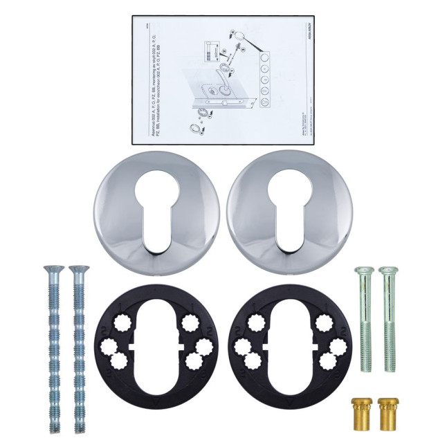 Щиток Abloy LH002 PZ ROUND хром полированный 38-60мм универсальное MS CR комплект Щиток Abloy LH002 PZ ROUND хром полированный 38-60мм универсальное MS CR комплект