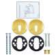 Щиток Abloy LH002 A ROUND латунь полированная 38-60мм универсальное MS Kila комплект Щиток Abloy LH002 A ROUND латунь полированная 38-60мм универсальное MS Kila комплект