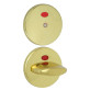 Щиток Abloy LH002 WC ROUND латунь полированная 38-60мм универсальное MS Kila комплект, шток 5мм