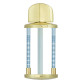 Щиток Abloy LH002 WC ROUND латунь полированная 38-60мм универсальное MS Kila комплект, шток 5мм
