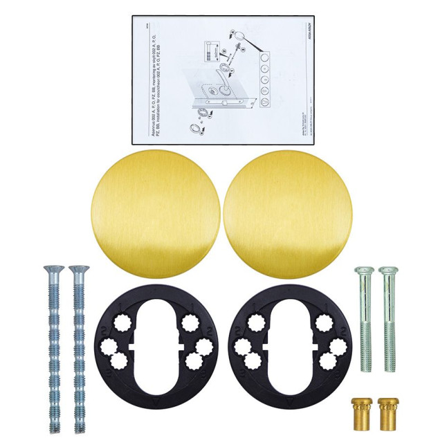 Щиток ABLOY LH002 P ROUND Латунь_мат 38-60мм універсальне MS_HA Комплект