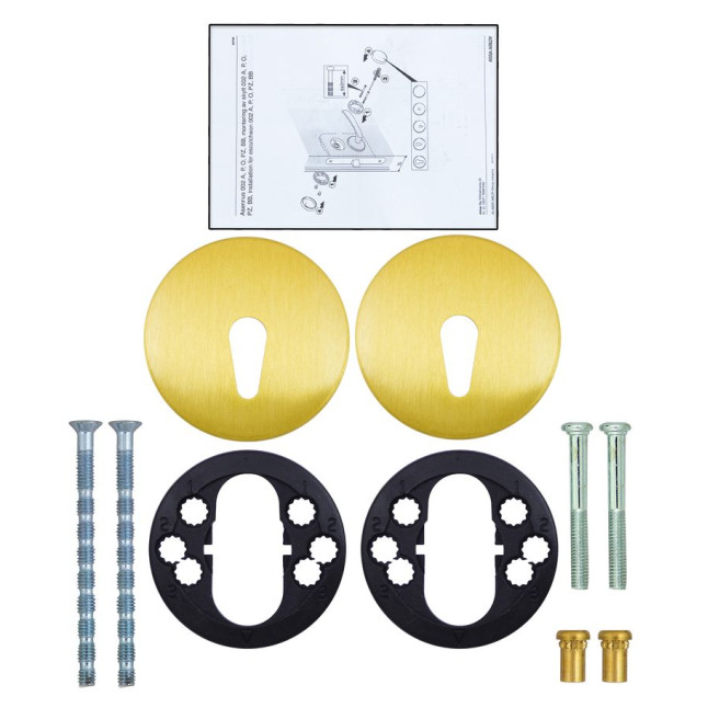 Щиток Abloy LH002 A ROUND латунь мат 38-60мм универсальное MS HA комплект Щиток Abloy LH002 A ROUND латунь мат 38-60мм универсальное MS HA комплект