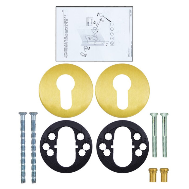 Щиток Abloy LH002 PZ ROUND латунь мат 38-60мм универсальное MS HA комплект Щиток Abloy LH002 PZ ROUND латунь мат 38-60мм универсальное MS HA комплект