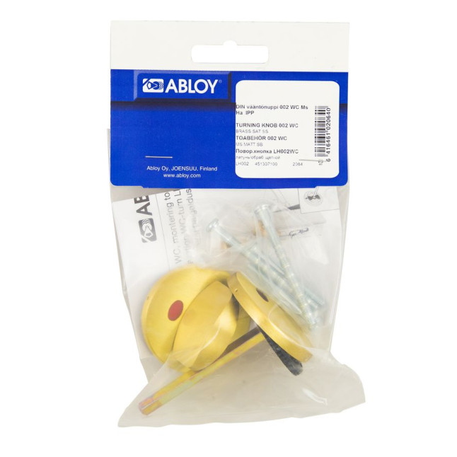 Щиток Abloy LH002 WC ROUND латунь мат 38-60мм универсальное MS HA комплект, шток 5мм Щиток Abloy LH002 WC ROUND латунь мат 38-60мм универсальное MS HA комплект, шток 5мм