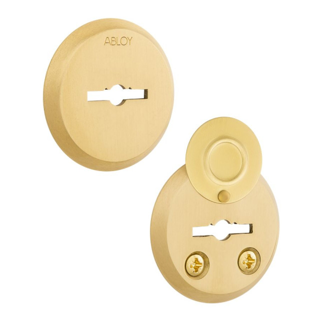 Щиток Abloy 113 LEVER KEY ROUND латунь мат HA Щиток Abloy 113 LEVER KEY ROUND латунь мат HA