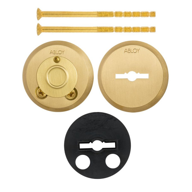 Щиток Abloy 113 LEVER KEY ROUND латунь мат HA Щиток Abloy 113 LEVER KEY ROUND латунь мат HA