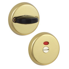 Щиток Abloy LH004 WC ROUND лак золотистый 35-40мм насквозь FE KULA комплект, шток 8мм